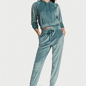 Victoria's Secret Teal Velour Jogger Pants